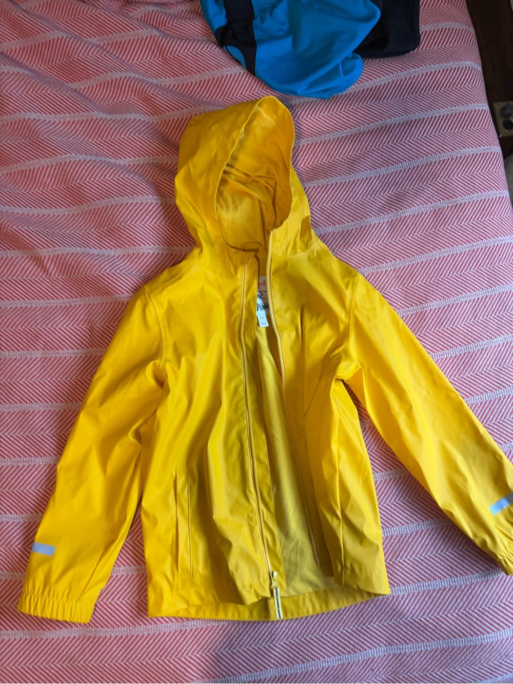 Kids' Yellow Hooded Rain Jacket